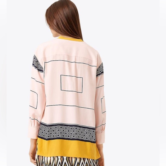 TORY BURCH aston tunic ballet pink octagon square scarf Size Small New w tags - Picture 4 of 10